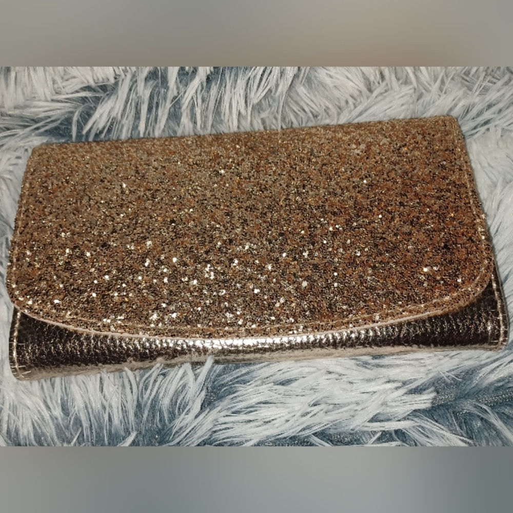 a new day Elegant Gold Glitter Clutch